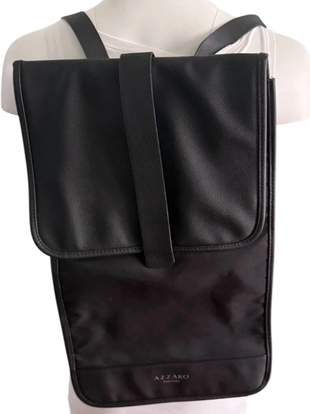 AZZARO Logo Mens Limited Edition Black BackPack Travel Bag